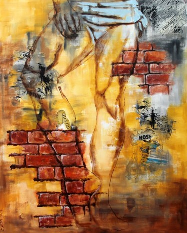 Painting titled "Street Art Ballet" by Carmo Almeida, Original Artwork, Acrylic
