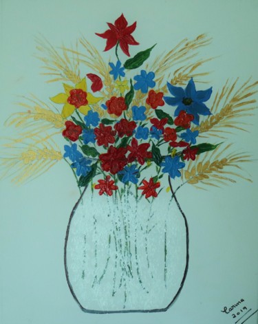 Pintura intitulada "Jarra de flores 10" por Carma Carvalho, Obras de arte originais, Acrílico