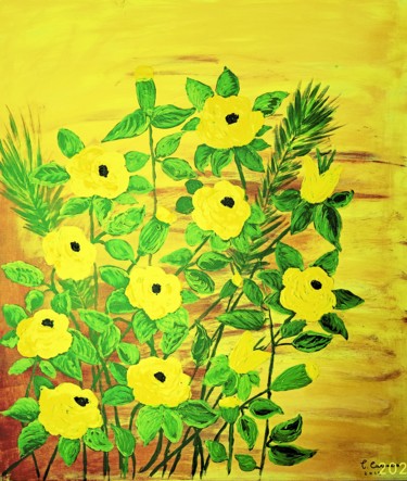 Pintura intitulada "Flores silvestres" por Carma Carvalho, Obras de arte originais, Acrílico