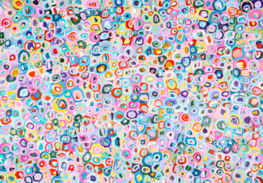 "Bubblegum Meadow" başlıklı Tablo Caro Bay tarafından, Orijinal sanat, Akrilik
