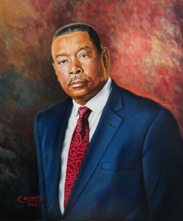 Painting titled "J J Charles" by Carobert, Original Artwork, Acrylic