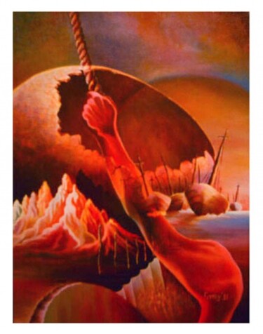 Peinture intitulée "THE FISHERMAN" par Carobert, Œuvre d'art originale