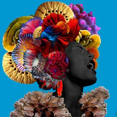 Digital Arts titled "The Blues" by Carol Oyekunle, Original Artwork, 2D Digital Work