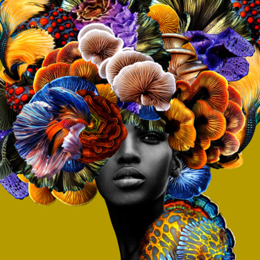 Digital Arts titled "Good Hair" by Carol Oyekunle, Original Artwork, 2D Digital Work