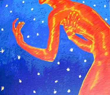 Painting titled "Star night" by Carol Jordan, Original Artwork