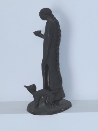 Sculpture intitulée "Le chat" par Carol Bacque, Œuvre d'art originale