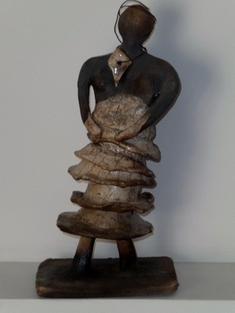 Sculpture titled "Africaine" by Carol Bacque, Original Artwork