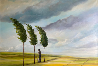 Peinture intitulée "Weites Land" par Carola Eleonore Thiele, Œuvre d'art originale, Huile