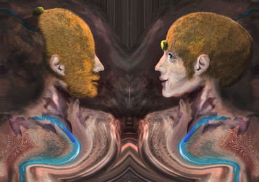Digitale Kunst mit dem Titel "The Actor-Kiwi---LE…" von Carola Eleonore Thiele, Original-Kunstwerk, 2D digitale Arbeit