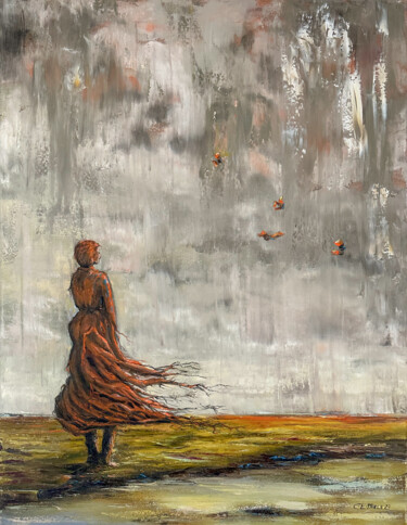 Malerei mit dem Titel "Forgotten time" von Carola Eleonore Thiele, Original-Kunstwerk, Öl
