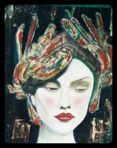 Painting titled "Mujer con Sombrero" by Carola, Original Artwork, Other