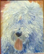 Painting titled "Wookie - sheepdog r…" by Carol Lavoie, Original Artwork