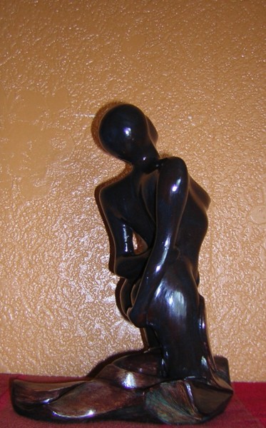Sculpture titled "africa-negra-27-cm-…" by Carole Bouteiller, Original Artwork