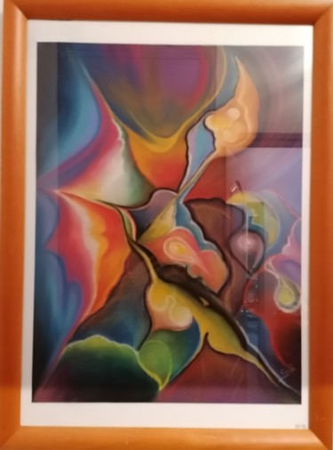 Картина под названием "allégorie" - Carole Bouteiller, Подлинное произведение искусства, Пастель