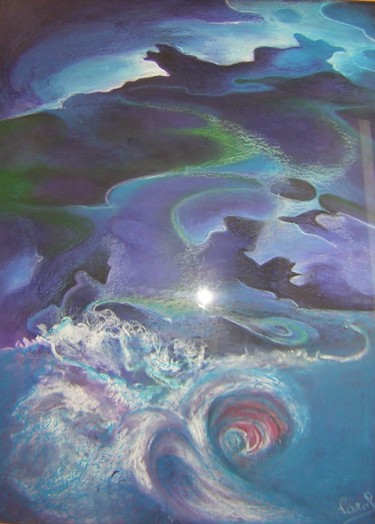 Pittura intitolato "immersion" da Carole Bouteiller, Opera d'arte originale, Pastello Montato su Cartone