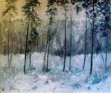 Peinture intitulée "Le bois de Sarah" par Carole Closkin, Œuvre d'art originale, Huile