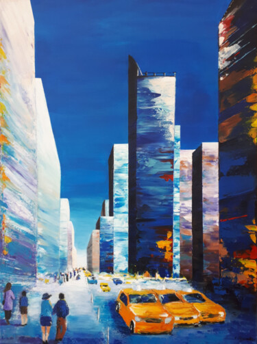 Malerei mit dem Titel "New York 2" von Carole D'Eyssautier, Original-Kunstwerk, Acryl