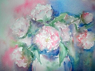 绘画 标题为“Bouquet de Lumière” 由Carole D'Eyssautier, 原创艺术品, 水彩