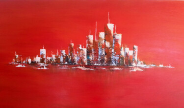 Malerei mit dem Titel "Manhattan" von Carole D'Eyssautier, Original-Kunstwerk, Acryl
