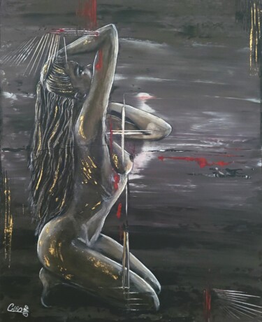 Картина под названием "L'En Vie" - Carole Framezelle Descalis-Sabran, Подлинное произведение искусства, Акрил