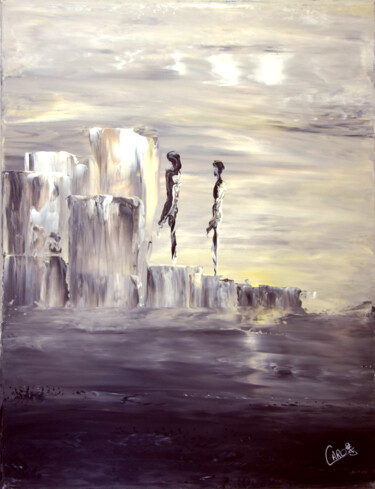 Painting titled "Horizon" by Carole Framezelle Descalis-Sabran, Original Artwork, Acrylic