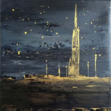 Картина под названием "Le Temple Du Trois…" - Carole Framezelle Descalis-Sabran, Подлинное произведение искусства, Акрил
