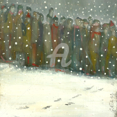 Peinture intitulée "sous-la-tempete.jpg" par Carole Gaia, Œuvre d'art originale, Huile