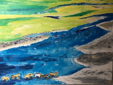 Malerei mit dem Titel "Patagonie" von Carole Hurel, Original-Kunstwerk, Öl