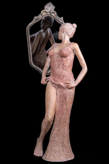 Sculpture intitulée "Lou" par Carole Lanfranchi, Œuvre d'art originale, Argile
