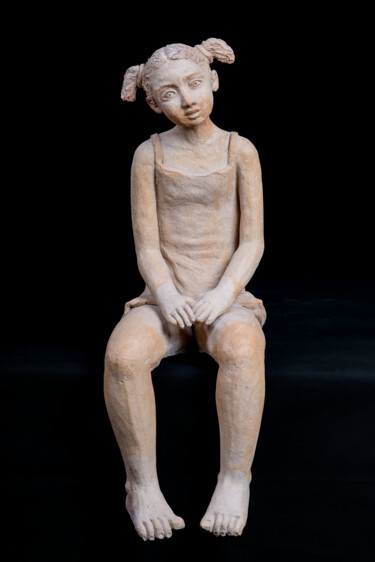 Sculpture titled "Amélie" by Carole Lanfranchi, Original Artwork, Clay