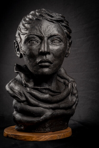 Sculptuur getiteld "Colomba" door Carole Lanfranchi, Origineel Kunstwerk, Klei