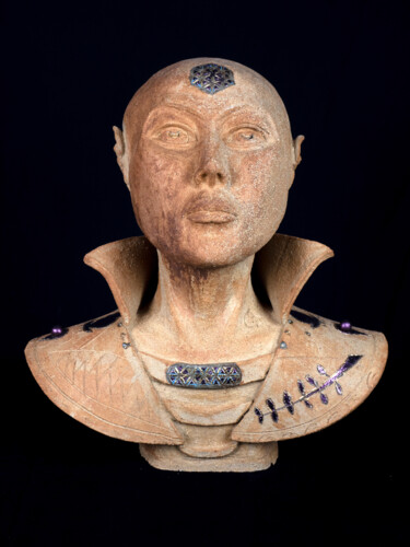Скульптура под названием "Gardienne" - Carole Lanfranchi, Подлинное произведение искусства, Керамика
