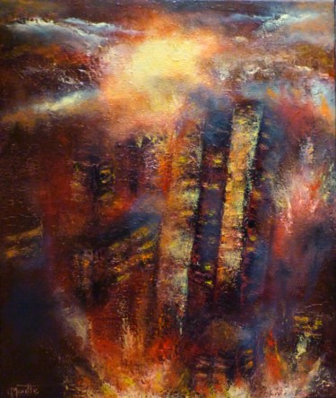 Pintura titulada "apocalypse-ou-le-no…" por Carole Moutte, Obra de arte original, Oleo
