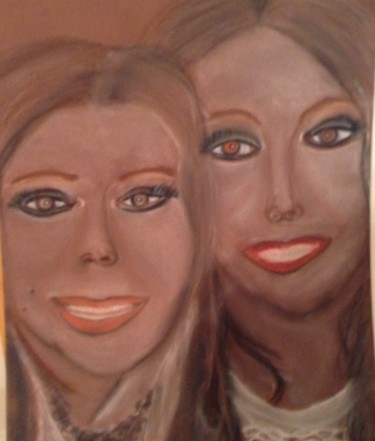 Peinture intitulée "Les deux meilleures…" par Carole Ribes, Œuvre d'art originale