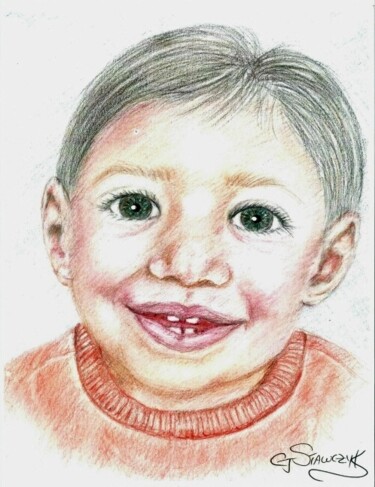 Drawing titled "My Little Grandson" by Carole Stawczyk, Original Artwork, Other