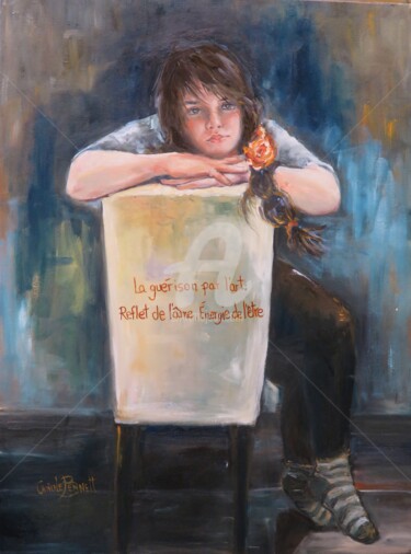 Peinture intitulée "Le désespoir" par Carole Bennett, Œuvre d'art originale, Huile