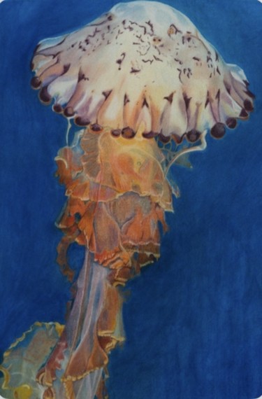 Dessin intitulée "Ocean Colours" par Carole Mcalpine, Œuvre d'art originale, Crayon