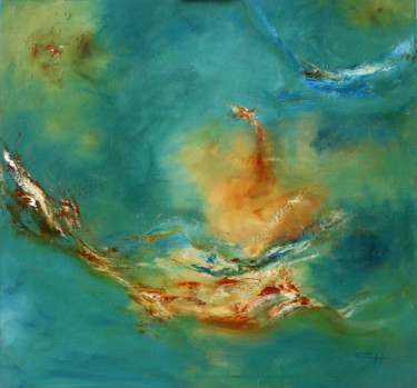 Painting titled "floating.jpg" by Carol Hazel, Original Artwork, Acrylic