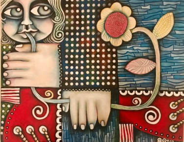 Peinture intitulée "Bois-moi" par Carolina Cabrera, Œuvre d'art originale, Acrylique