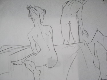 Pittura intitolato "disegno erotico a m…" da Carolina Paoletti, Opera d'arte originale