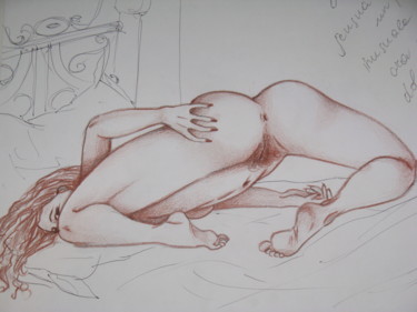 Pittura intitolato "illustrazione eroti…" da Carolina Paoletti, Opera d'arte originale