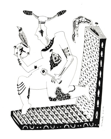 Desenho intitulada "Sin titulo" por Carolina Roncoli (CRONLI), Obras de arte originais, Canetac de aerossol