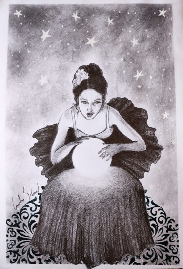 Drawing titled "Mystic" by Carolina Saidenberg, Original Artwork, Graphite