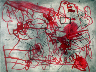 Incisioni, stampe intitolato ""Ciudad graffiti"" da Carolina Tangassi, Opera d'arte originale, incisione