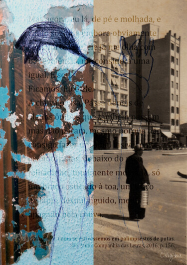 Arte digitale intitolato "Ficamos. Eu e ele." da Carolina Vigna, Opera d'arte originale, Collage digitale