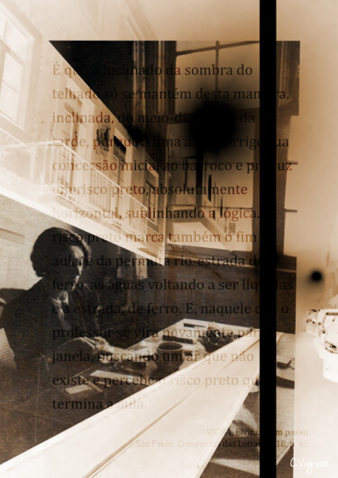 Arte digitale intitolato "O inclinado da somb…" da Carolina Vigna, Opera d'arte originale, Collage digitale