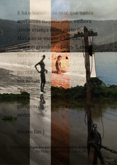 제목이 "O barulho do mar"인 디지털 아트 Carolina Vigna로, 원작, 디지털 콜라주