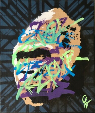Painting titled "Gorille 3" by Caroline Beaulieu, Original Artwork, Spray paint