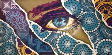 Картина под названием "Re|co|nnaissance" - Caroline Beaulieu, Подлинное произведение искусства, Рисунок распылителем краски…