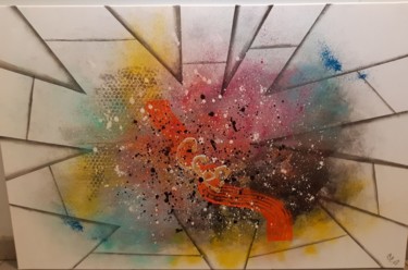 Painting titled "Kaleidoscope" by Caroline Colomina, Original Artwork, Acrylic Mounted on Wood Stretcher frame